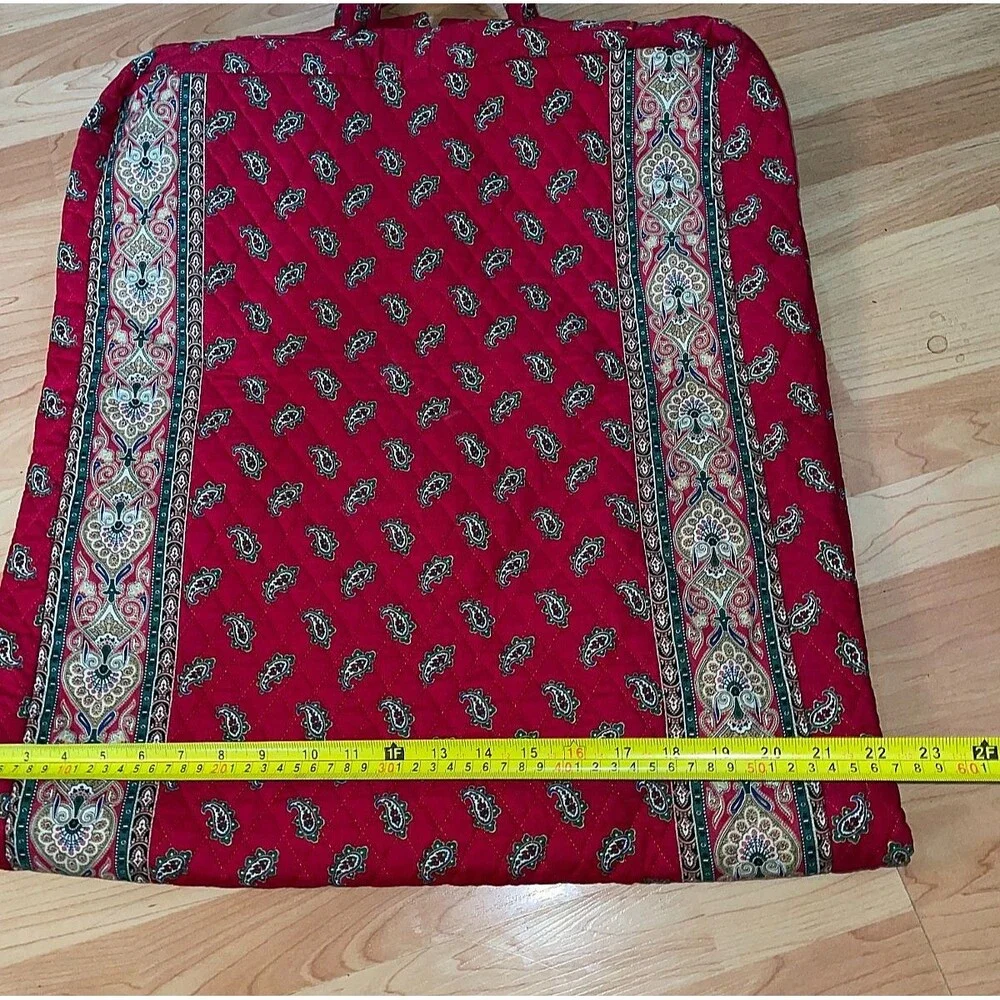 VTG Vera Bradley Apple Red Hanging Garment Bag 1991 Retired Travel  Monogram MWA